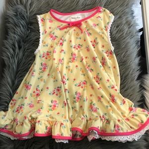 Makena Lane boutique yellow floral frilly dress size 14